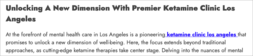 Unlocking A New Dimension With Premier Ketamine Clinic Los Angeles: This leading ketamine clinic in Los Angeles offers innovative mental health care, emphasizing cutting-edge ketamine therapy to transform patients' lives. - Ketamine